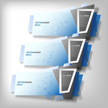 Infographic afiş ayarla, origami vektör styled