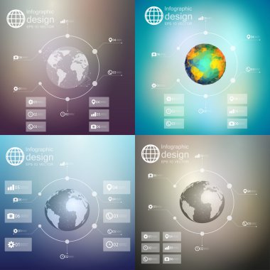 Infographics ayarla, iş tasarımı için şablonlar