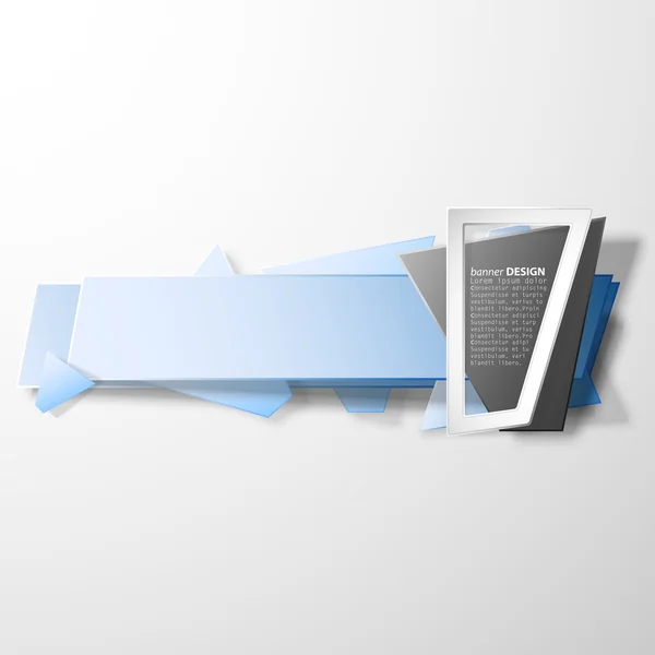 Infographic banner, origami stijl vector — Stockvector