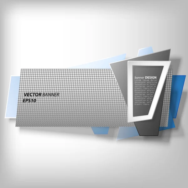 Infographic banner, origami stylad vektor — Stock vektor