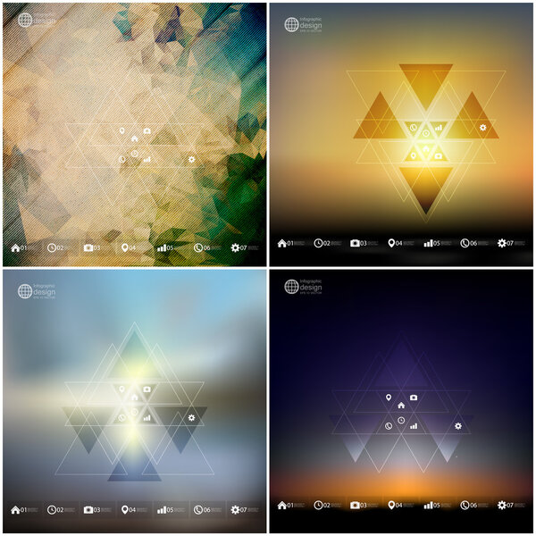 Инфографика с неориентированным фоном. Вектор стиля модерн
