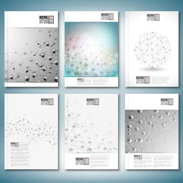 Molekül yapısı. Broşür, el ilanı ya da rapor iş, şablon vektör için