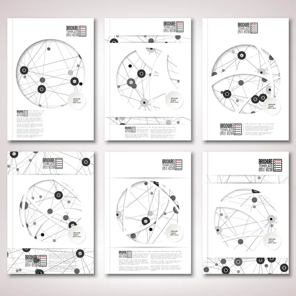 Struttura molecolare di sfondo. Brochure, volantini o report per business, template vector — Vettoriale Stock