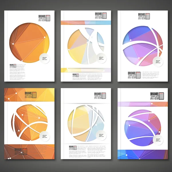 Fondo de color abstracto, diseño de triángulo. Folleto, folleto o informe para el negocio, vector de plantilla — Vector de stock