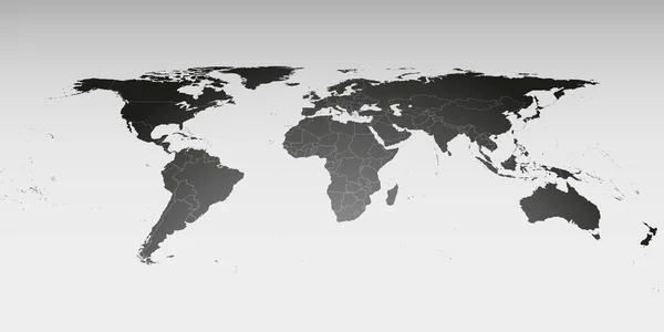 Карта мира в перспективе, векторный шаблон для бизнес-дизайна — стоковый вектор