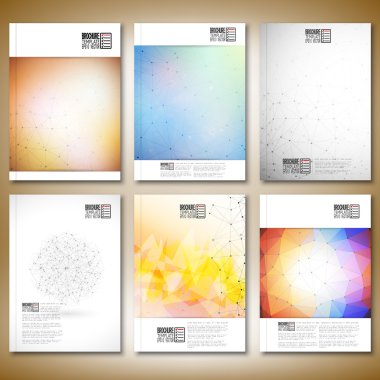 Molekül yapısı, ara bağlantı ağ. Broşür, el ilanı ya da rapor iş, şablon vektör için