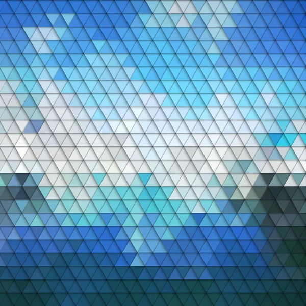 Bunte blaue geometrische Hintergrund, abstrakte Dreieck-Muster-Vektor — Stockvektor