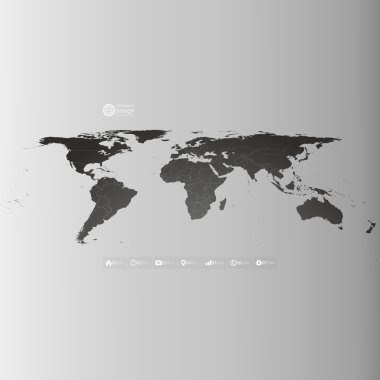 Perspektif, iş tasarımı için Infographic vektör şablon içinde Dünya Haritası