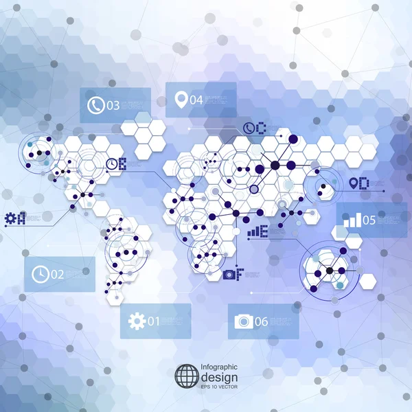 Infographic şablon vektör iş tasarımı için — Stok Vektör