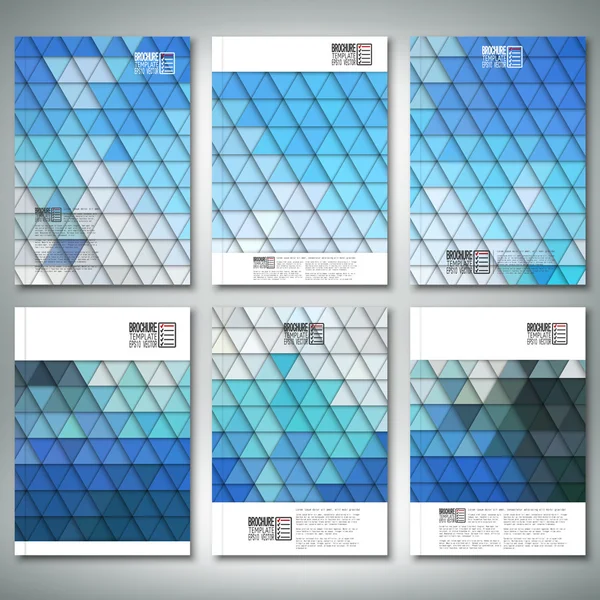 Αφηρημένη μπλε φόντο, διανυσματική σχεδίαση τρίγωνο. Φυλλάδιο, φέιγ βολάν ή έκθεση για τις επιχειρήσεις, πρότυπα διάνυσμα — Διανυσματικό Αρχείο