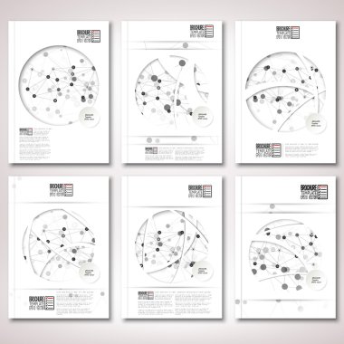 Molekül yapısı arka plan. Broşür, el ilanı ya da rapor iş, şablon vektör için