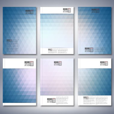 Arka plan mavi üçgen tasarlamak vektör. Broşür, el ilanı ya da iş için rapor, şablonları vektör