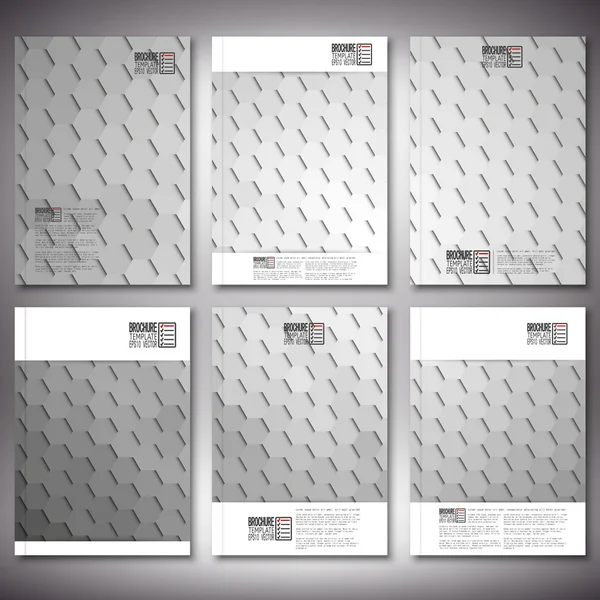 Sfondi geometrici, schemi esagonali astratti. Brochure, flyer o report per business, template vector — Vettoriale Stock