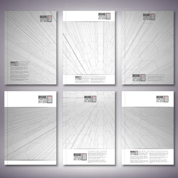 Astratto sfondo esagonale 3D. Brochure, flyer o report per business, template vector — Vettoriale Stock