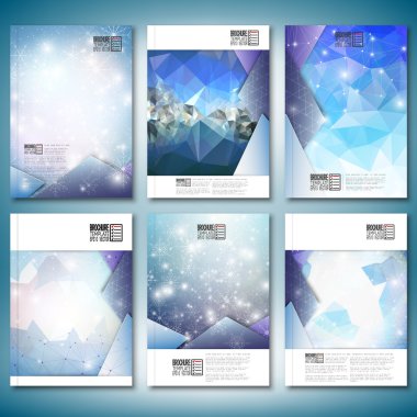 Abstract winter design background with snowflakes. Brochure, flyer or report for business, templates vector clipart