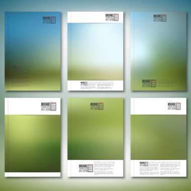 Arka plan bulanık. Broşür, el ilanı ya da iş için rapor, şablonları vektör