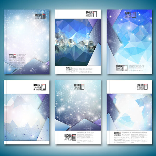 Abstract winter design background with snowflakes. Brochure, flyer or report for business, templates vector