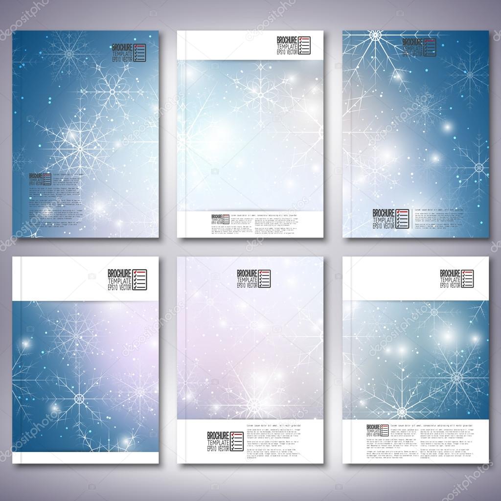Abstract winter design background with snowflakes. Brochure, flyer or report for business, templates vector