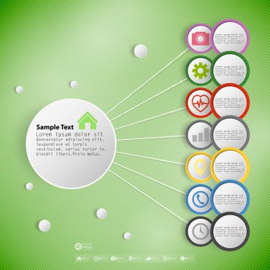 Infographic iş, şablon vektör için renkli daireler ile