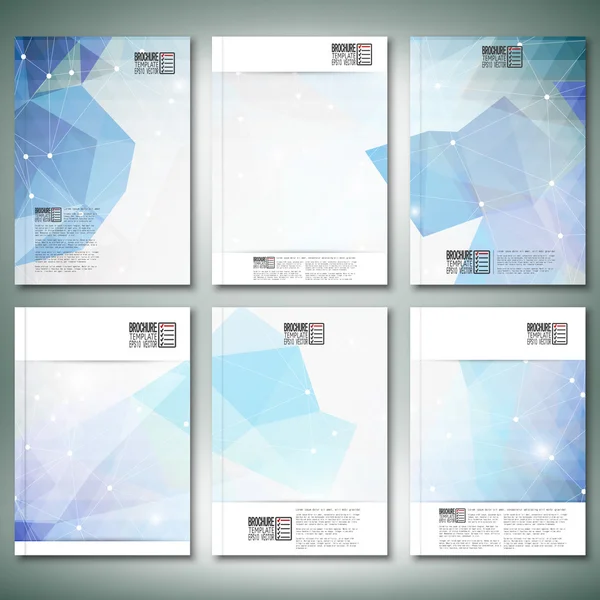 Astratto sfondo blu. Brochure, flyer o report per business, template vector — Vettoriale Stock