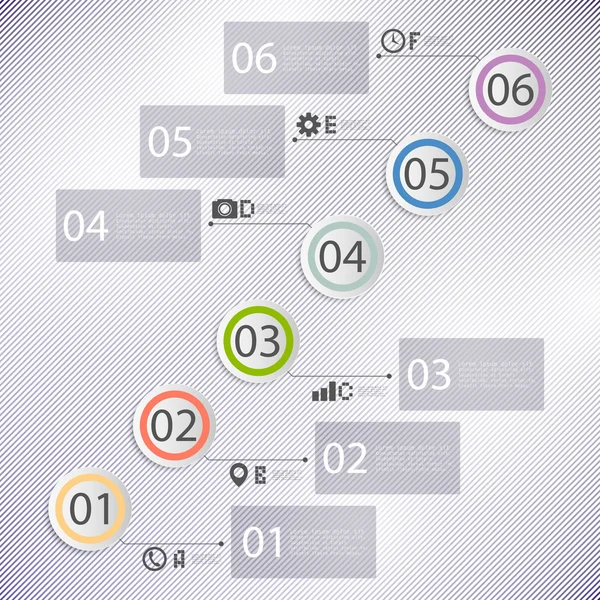 Patrón infográfico abstracto para negocios, vector de plantilla — Vector de stock