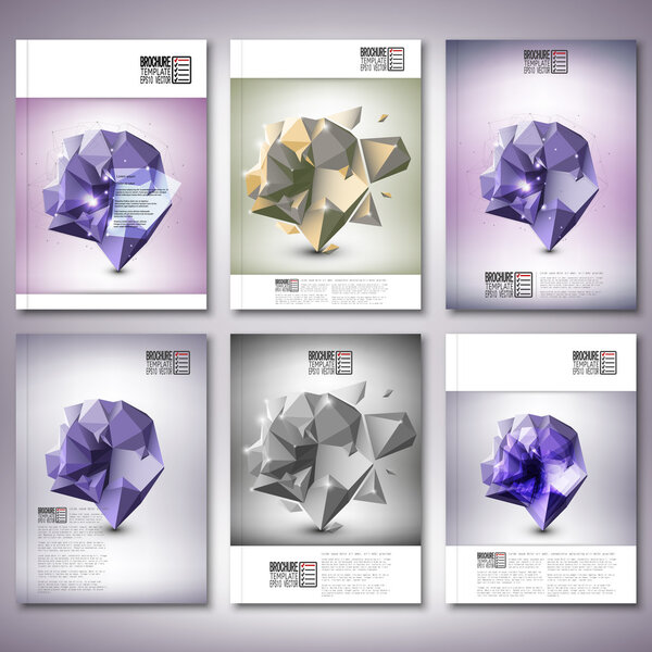Abstract dimensional polygonal geometric background. Brochure, flyer or report for business, template vector