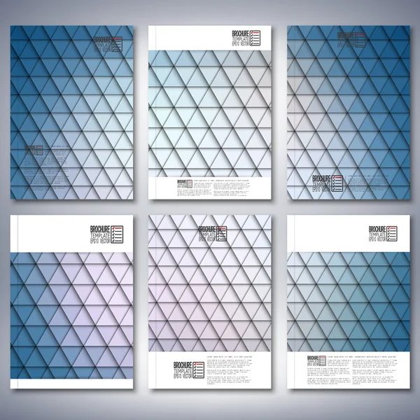 Abstrakt blå bakgrund, triangel design vektor. Broschyr, flygblad eller rapport för företag, mallar vektor — Stock vektor