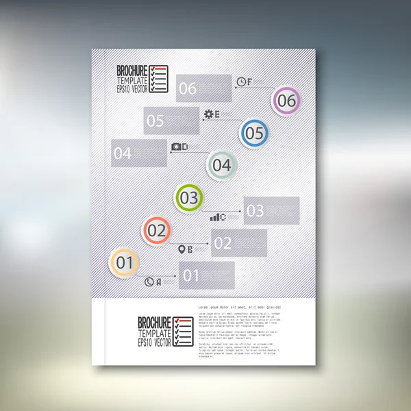 Abstracte infographic patroon. Brochure, flyer of verslag voor het bedrijfsleven, sjabloon vector — Stockvector
