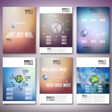 Üçgen tasarım Infographic vektörel çizimler. Broşür, el ilanı ya da iş için rapor, şablonları vektör