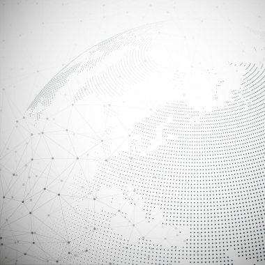 Noktalı dünya Küre, ışık tasarımı vektör çizim