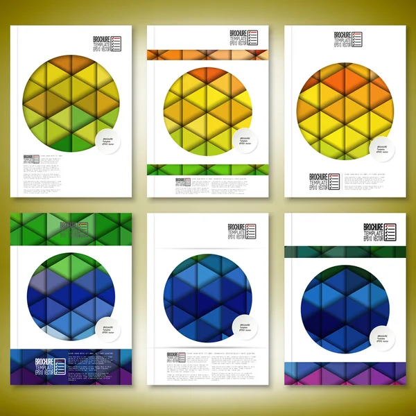 Fondo de color abstracto, vector de diseño de triángulo. Folleto, folleto o informe para empresas, plantillas vector — Archivo Imágenes Vectoriales