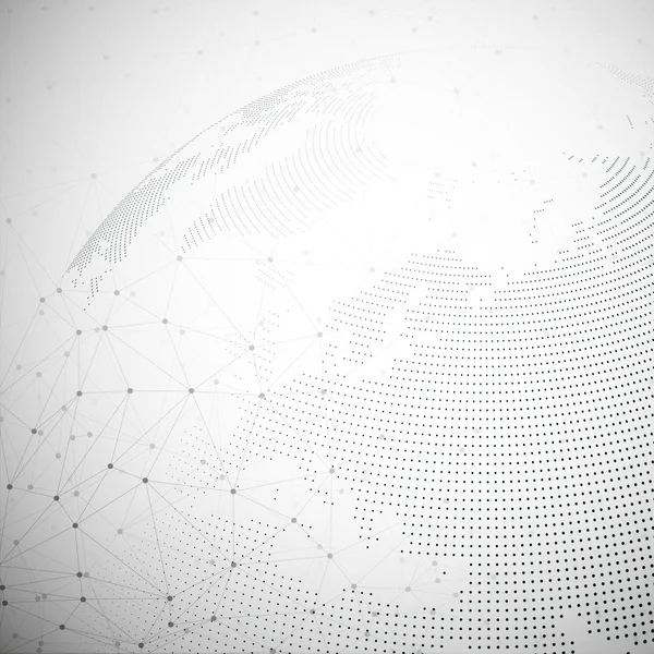 Noktalı dünya Küre, ışık tasarımı vektör çizim