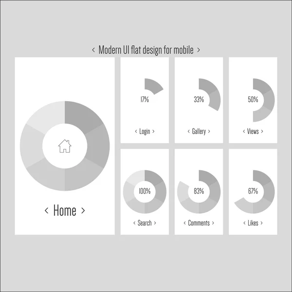 Moder UI vettore di progettazione piatta — Vettoriale Stock