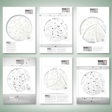 Molekül yapısı arka plan. Broşür, el ilanı ya da rapor iş, şablon vektör için