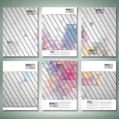 Renkli arka planlar, üçgen tasarlamak vektör soyut. Broşür, el ilanı ya da iş için rapor, şablonları vektör