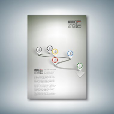 Ok işaretçisiyle işaretler. Broşür, el ilanı ya da rapor iş, şablon vektör için