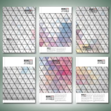 Renkli arka planlar, üçgen tasarlamak vektör soyut. Broşür, el ilanı ya da iş için rapor, şablonları vektör