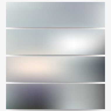 Abstract unfocused natural headers, blurred design vector clipart