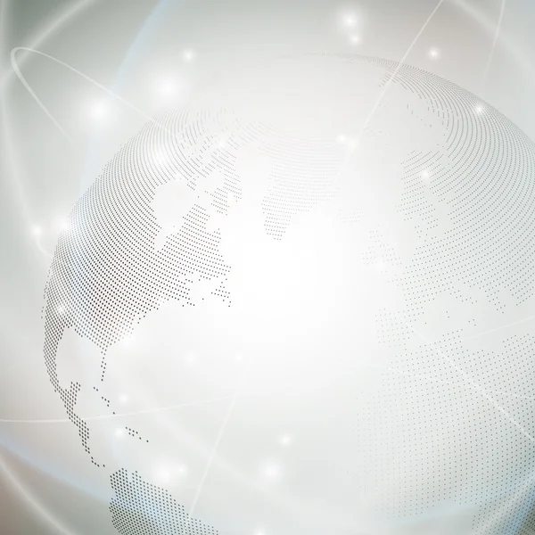 Noktalı dünya Küre, ışık tasarımı vektör çizim