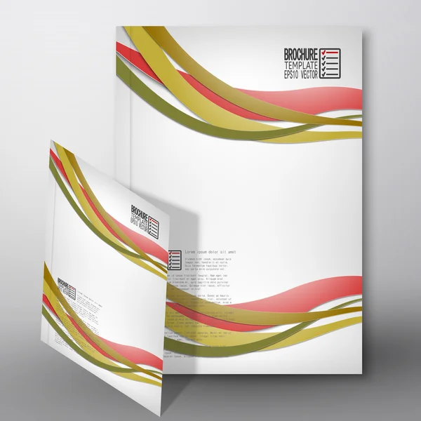 Gekleurde Golf achtergrond. Brochure, flyer of verslag voor het bedrijfsleven, sjabloon vector — Stockvector