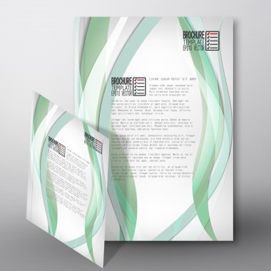 Renkli dalga geçmiş. Broşür, el ilanı ya da rapor iş, şablon vektör için