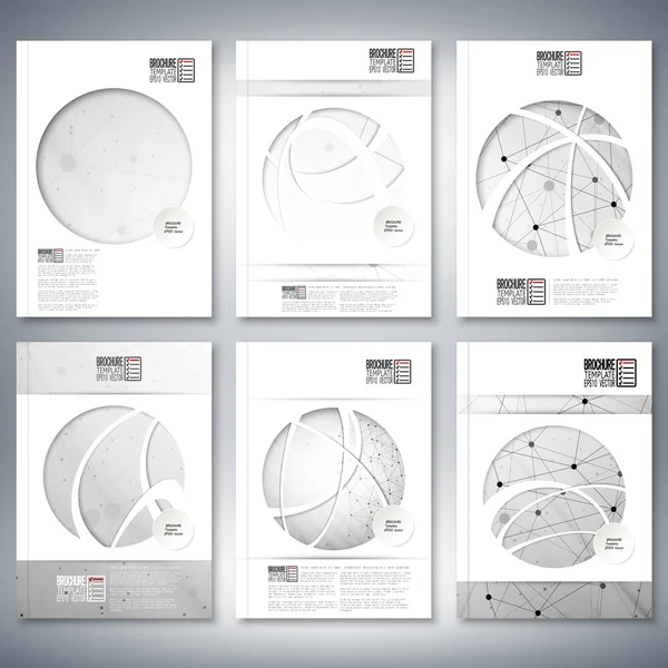 Structure moléculaire arrière-plan. Brochure, dépliant ou rapport pour entreprise, vecteur de gabarit — Image vectorielle