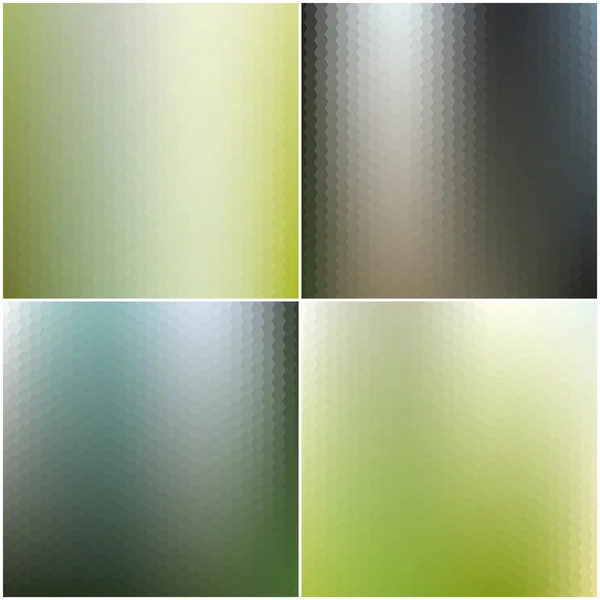 Vector web and mobile interface templates. Blurred hexagonal backgrounds set — Stock Vector