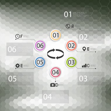 Infographic iş, geometrik arka plan, soyut altıgen tasarlamak vektör için