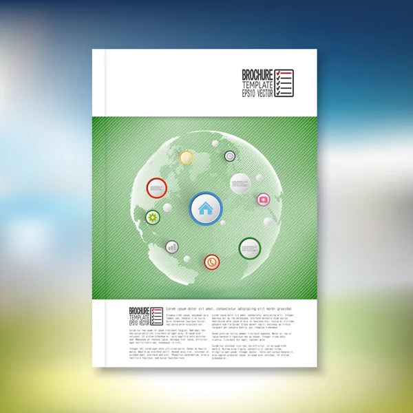 Infographic met gekleurde cirkels. Brochure, flyer of verslag voor het bedrijfsleven, sjabloon vector — Stockvector