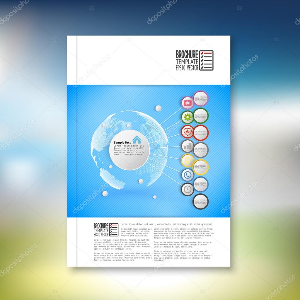 Infographic with colored circles. Brochure, flyer or report for business, template vector