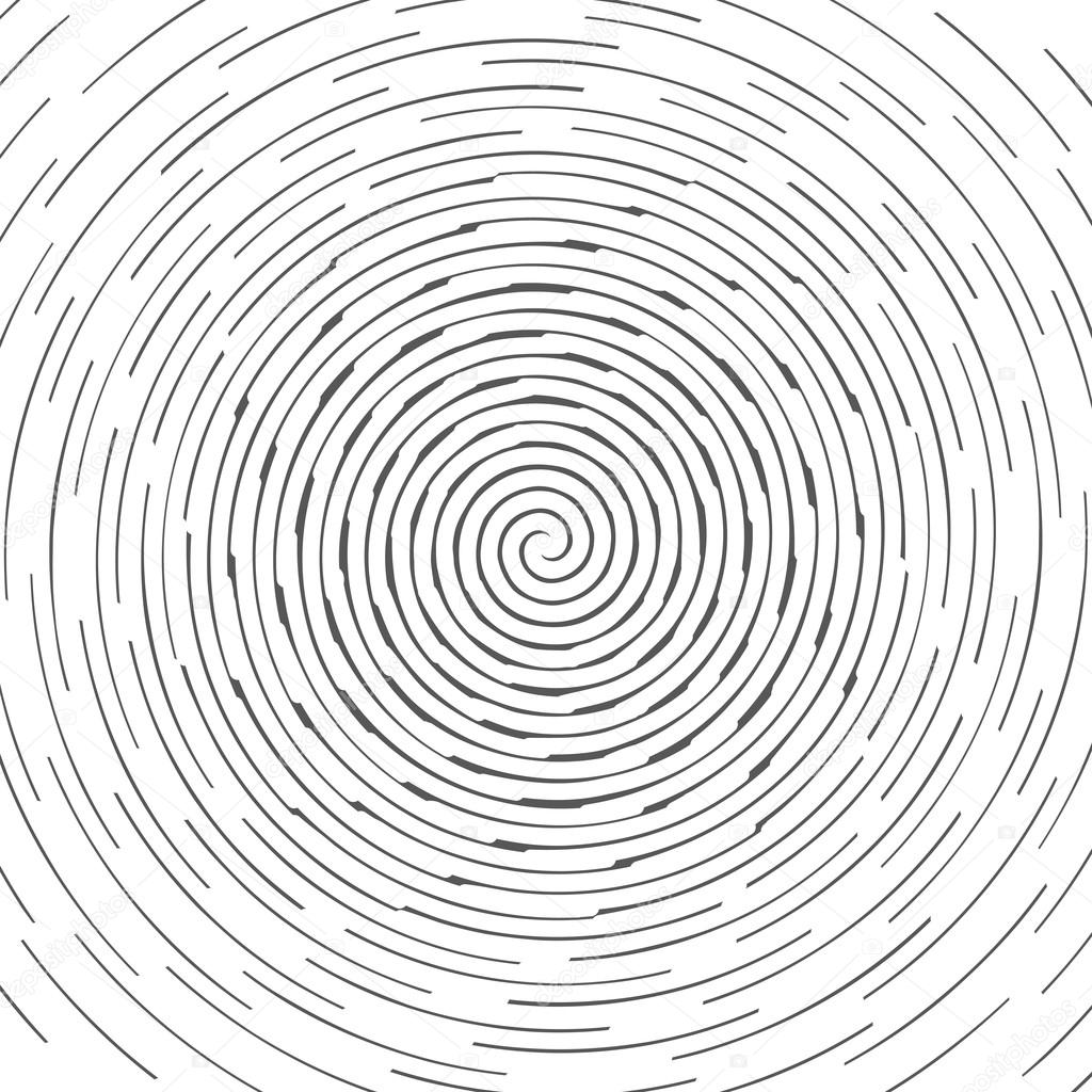 Abstract spiral design pattern. Circular, rotating background, vector illustration