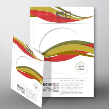 Renkli dalga geçmiş. Broşür, el ilanı ya da rapor iş, şablon vektör için