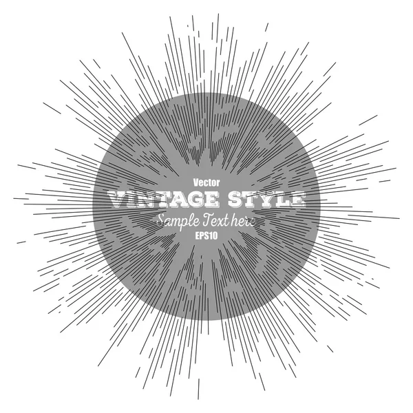 Vintage style star burst, retro element for your design, vector illustration — Stock Vector