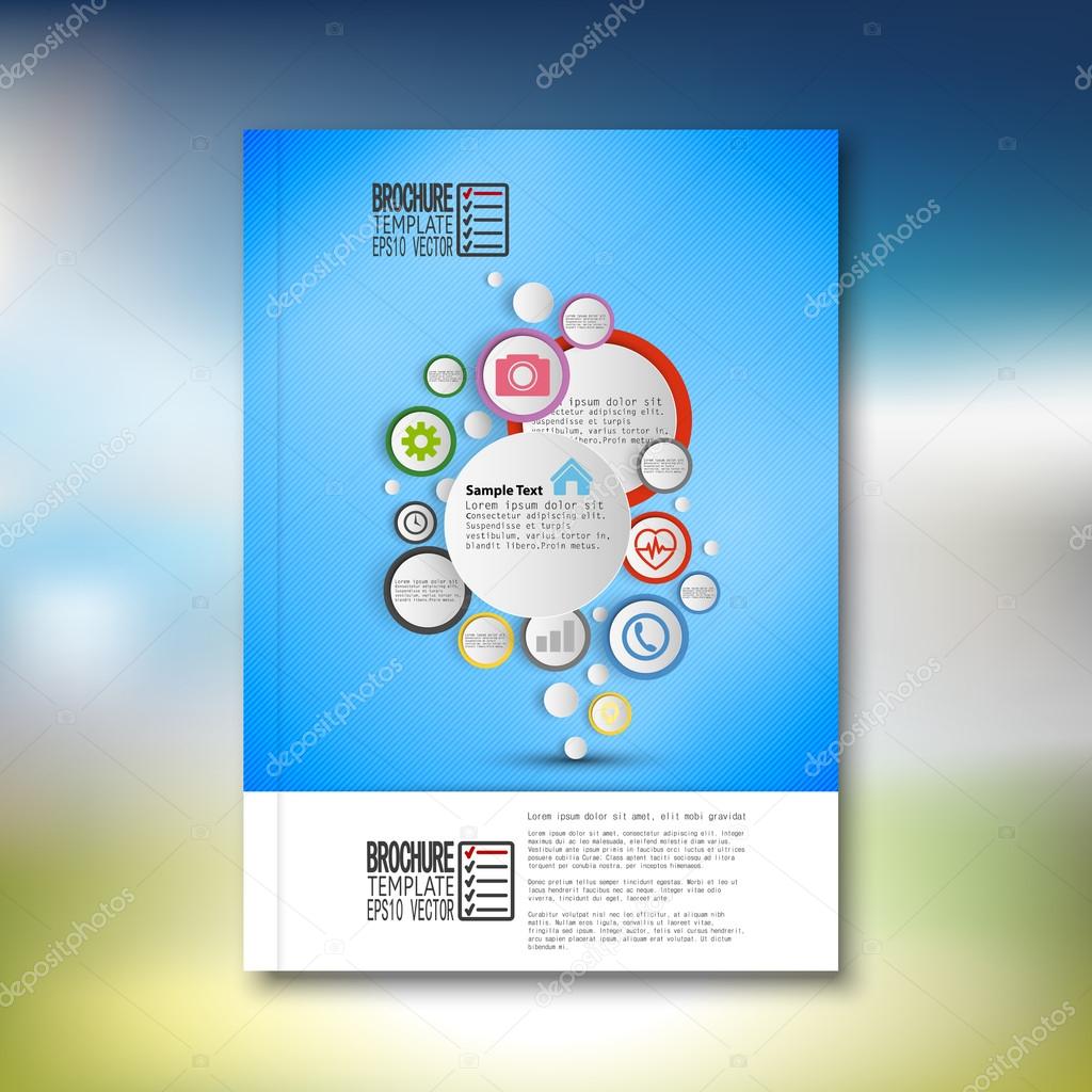 Infographic with colored circles. Brochure, flyer or report for business, template vector